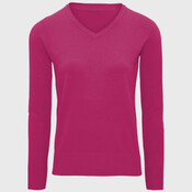 Women's cotton blend v-neck sweater