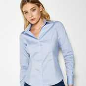 Women's corporate Oxford blouse long-sleeved (tailored fit)