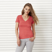 Triblend deep v-neck t-shirt