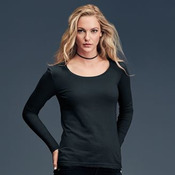 Anvil women's featherweight long sleeve sheer scoop tee