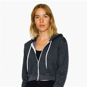 Flex fleece crop hoodie