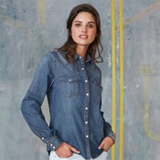 Women's long sleeve denim shirt