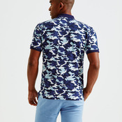 Men's camo piqué polo