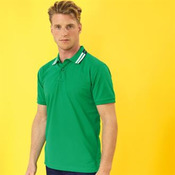 Men's two colour tipped polo