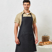 Jeans stitch bib apron