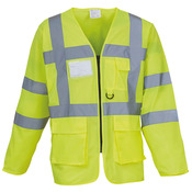 Hi-vis executive long sleeve waistcoat (HVJ800)